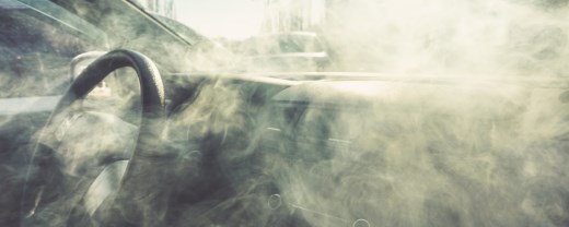 Rauch im Auto verschlechtert die Sicht