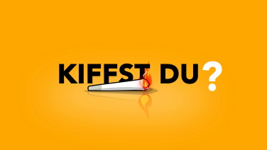 Animierter Joint mit Schriftzug "Kiffst du?"