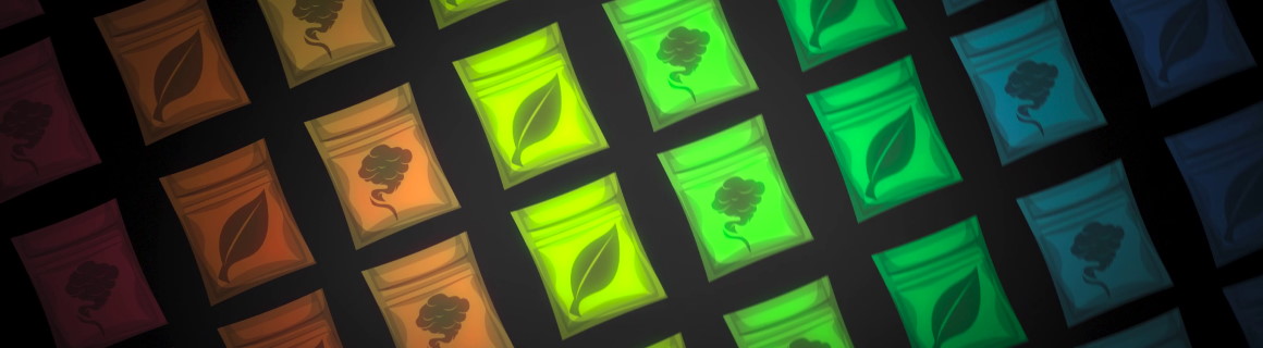 Screenshot aus Video "Legal Highs"; zu sehen sind gezeichnete Tüten mit Kräutermischungen