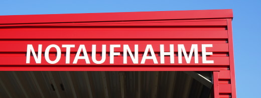 Schriftzug Notaufnahme